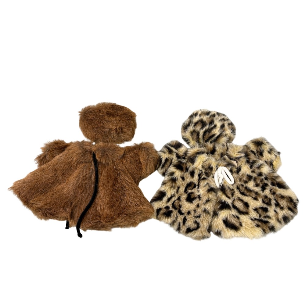Cabbage Patch Kids Fancy Furs Doll Teddy Bear Clothes Faux Fur Coat Hat Set